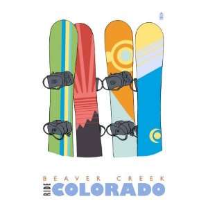  Beaver Creek, Colorado, Snowboards in the Snow Giclee 