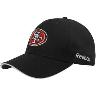 Reebok San Francisco 49ers Black Structured Twill Adjustable Hat 