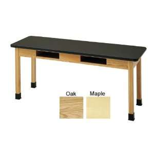   Top Hardwood Science Lab Table with Compartments