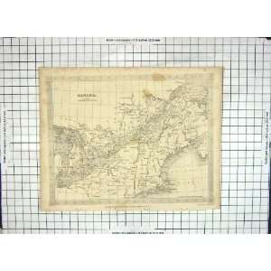  Antique Map Canada Lake Ontario Erie Huron New Brunswick 