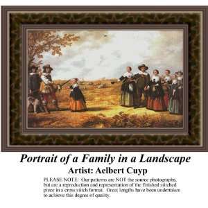  Portrait of a Family in a Landscape, Cross Stitch Pattern 