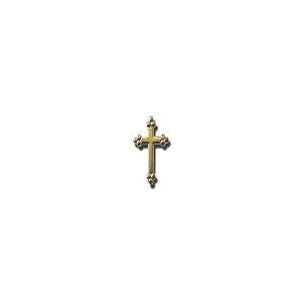  Gold Budded Cross Lapel Pin Pack of 12
