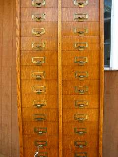   Antique ARTS & CRAFTS Tall File Cabinet MISSION Oak w1509  