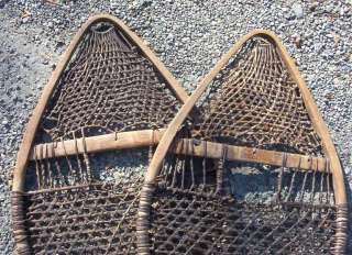 GREAT pair of old antique INDIAN snowshoes .with lovely dark 