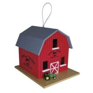   John Deere 07015 JD Birdhouse, Red Barn Design Patio, Lawn & Garden