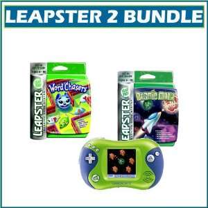  21155 Leapster 2 Green w/ Arcade Word Chasers Educational Game 