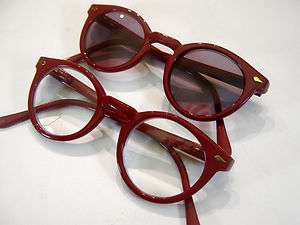 pair OLIVER Hornrim Round Sun Reader 2.50 Reading Glasses Brick Red 