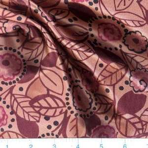  58 Wide Printed Charmeuse Miller Pink Fabric By The Yard 