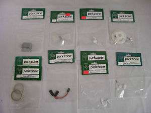 LARGE GROUP PARKZONE ASSORTED PARTS NEW IN PACKAGES  