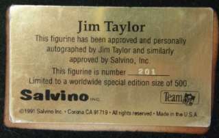JIM TAYLOR SALVINO FIGURINE HOME JERSEY AUTO PACKERS  