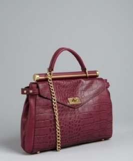 BCBGMAXAZRIA merlot pebbled leather satchel  