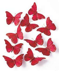 HOLIDAY CHRISTMAS TREE/WREATH BUTTERFLY CLIP ORNAMENTS  