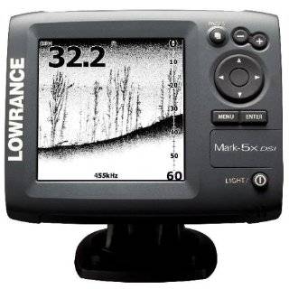  Monochrome LCD and 455/800 KHz Transom Mount Transducer by Lowrance