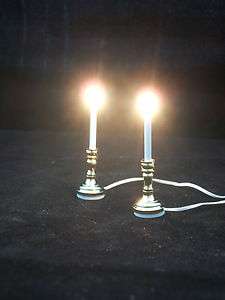 Light   Brass Candlesticks 2768 dollhouse miniature 1/12 scale candle 