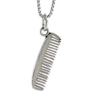  925 Sterling Silver Hair Comb Pendant (w/ 18 Silver Chain 
