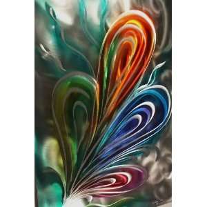  Abstract Rainbow Metal Wall Art Painting, Design by Wilmos 