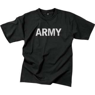 Reflective Army PT Exercise Military Training T Shirt  