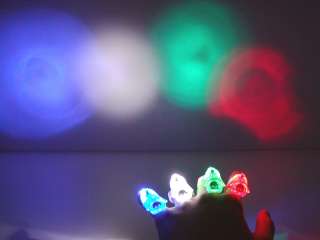 24 Rave Glow LED Color Finger Lights Bling Pimp Rings  