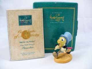 Disney Pinocchio 1996 Jiminy Cricket WAIT FOR ME PINOKE WDCC NIB w 