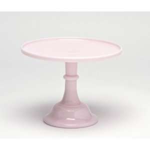   Grand Bakers Cake Stand Pink Milk Glass Bakery Diner