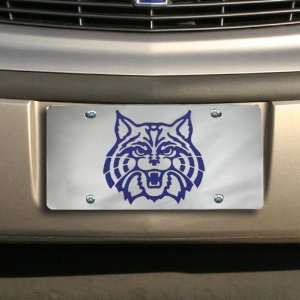   NCAA Arizona Wildcats Silver Mirrored License Plate