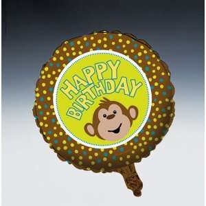  Monkey Themed Metallic Party Balloons Toys & Games