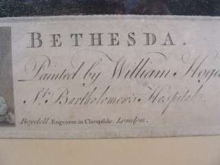 Antique 1772 Wm. Hogarth The Pool at Bethesda Engraving  