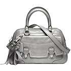 coach poppy leather pushlock satchel 17888 ash gray nwt one