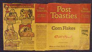 Post Toasties Corn Flakes Box, Mickey Mouse, 1936  
