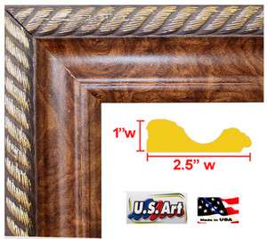   Burl Rope Picture Poster frame 22 inch wide  22 Panoramic  