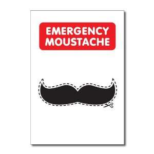   Emergency Mustache Humor Greeting Thomas Fuchs