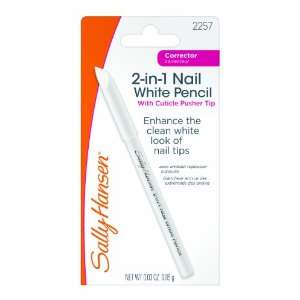  Sally Hansen 2 In 1 Nail White Pencil, 0.03 Ounce (Pack of 