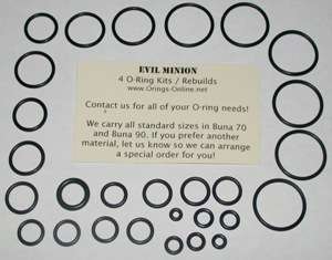 Evil Minion marker O ring Oring O ring Kit Paintball 4 rebuilds  