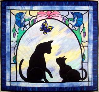 THE CATS MEOW ~Stained Glass Quilt Pattern  