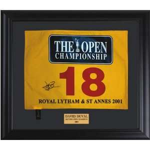   Duval   2001 British Open Pin Flag   Autographed 
