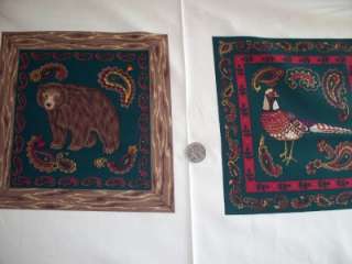 Wildlife/Animal Quilt Fabric Panel By the 1 Yard   Bear  