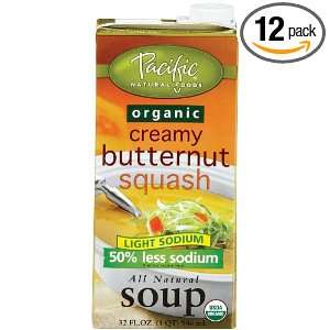 Pacific Natural Foods Light Sodium Organic Soup, Butternut Squash, 32 