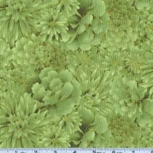 44 Wide Imperial Fusions Tonal Oriental Bouquet Green 
