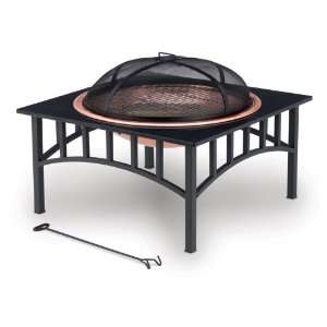   29 Fire Bowl Patio Pit with Marble Tabletop Copper