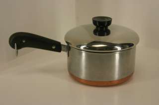 Vintage Revere Ware 2 QT. Copper Clad Saucepan w/ Lid *Clinton, ILL 