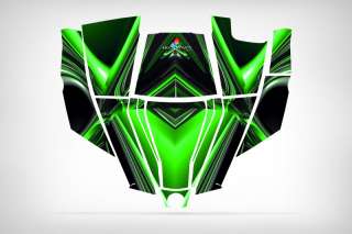 GECKOWRAPS CAN AM COMMANDER GRAPHICS DECAL X FACTOR GREEN  