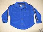 Boys GAP Royal Blue Fleece Button Down Sport Shirt, XXS (4/5), LNC