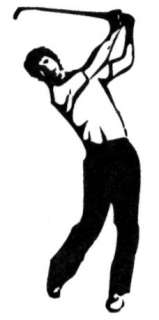 GOLFER, man playing golf Unmounted rubber stamp #14  