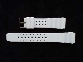 20mm Divers White Rubber Silicone Watch Strap Band @2  