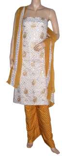 Designer Party Wear Unstitched Salwar Suit with Zari 