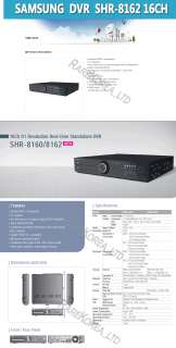 SAMSUNG CCTV SHR 8162 D1 Real Time Standalone DVR 16Ch  