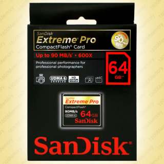 GENUINE SanDisk 64GB Extreme PRO Compact Flash CF Card 600X 90MB/s 
