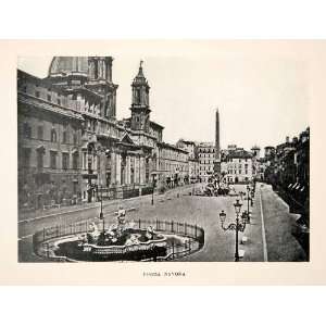  Piazza Navona City Square Cityscape Streetscape Historic Image Rome 