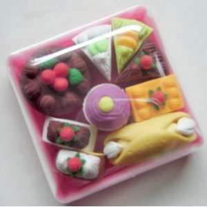  Japanese Japan Cake Dessert Food Puzzle Erasers in Plastic 