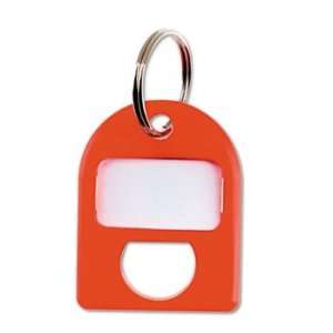  Replacement Key Tags, 3/4 x 1, Plastic, Red, 8/Pack Electronics